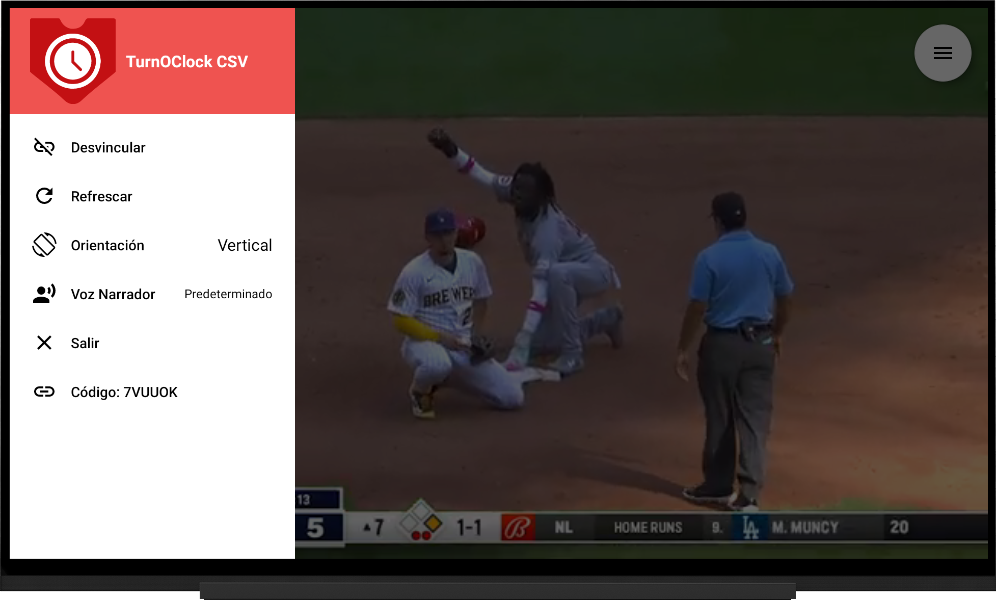 App VSC - Pantalla principal